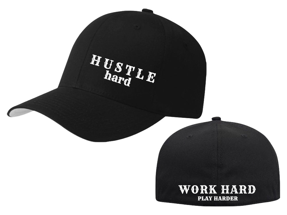 Hustle Town Trucker Hat Navy & Orange 