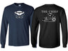 Front and back view of the long-sleeve Chief T-Shirt.