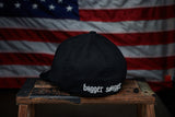 Back side of black bagger swagger hat