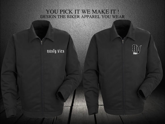 Two variations of the Vic jacket side by side.