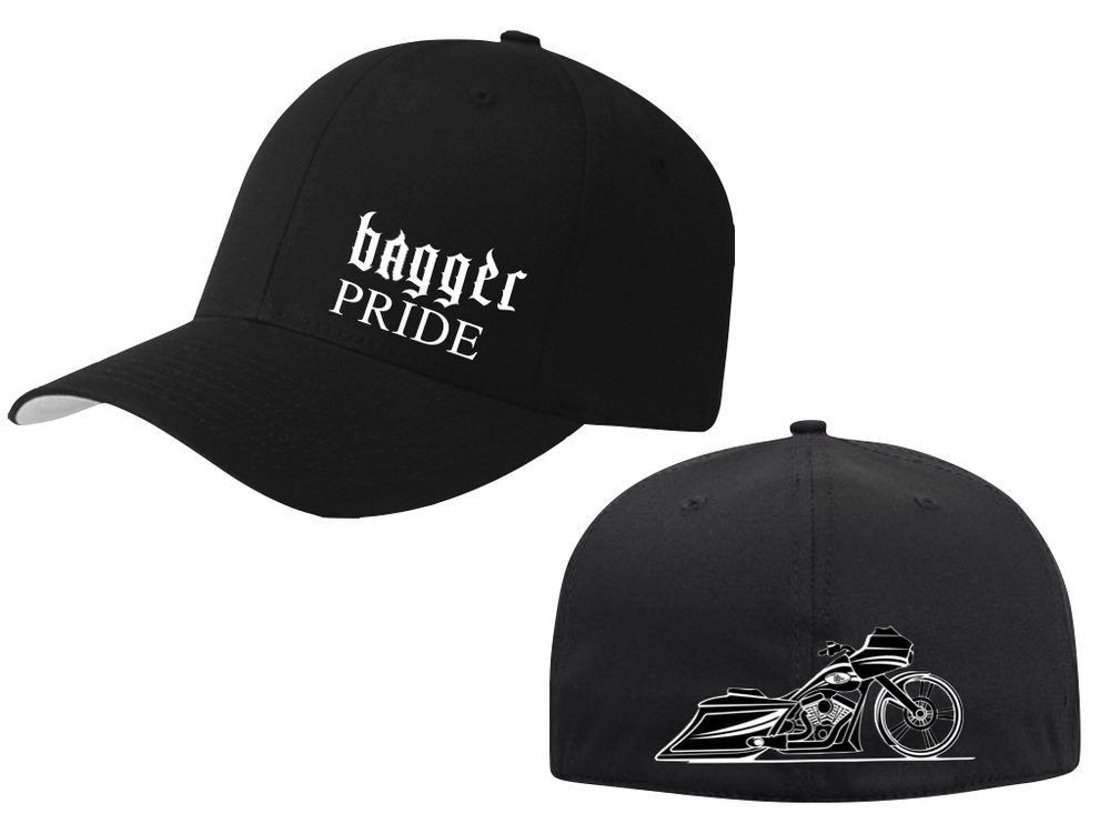 Front and side view of the Bagger Pride Hat. 