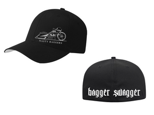 Side view of black bagger swagger hat