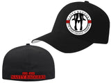 Black and white hat with nasty baggers logos